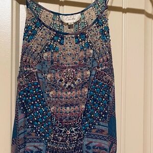 Camilla Sz 2 silk romper with beadwork